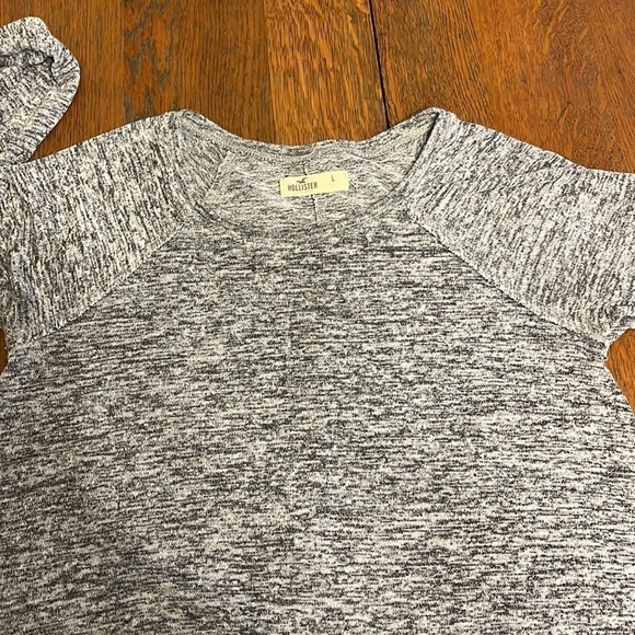 Hollister Heather Gray Swing Top Dolman Sleeves size L - Picture 7 of 11